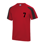 Load image into Gallery viewer, Kids Personalised Contrast Polyester Football Sports T-Shirt