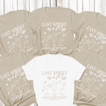 Load image into Gallery viewer, Last Spritz As A Miss Personalised Hen Party T-Shirts Sand