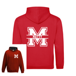 Load image into Gallery viewer, Personalised Kids Name & Initial Two Tone Hoodie, Custom Name Front And Back Team