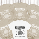 Load image into Gallery viewer, Personalised Hen Party Tshirts Disco Voulez Vous Saying I Do Bridal Party Shirts (Sand)