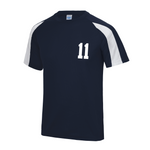 Load image into Gallery viewer, Kids Personalised Contrast Polyester Football Sports T-Shirt