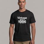 Load image into Gallery viewer, Custom Personalised Vintage Made In Your Year Unisex T-Shirt - Birthday Milestone Gift