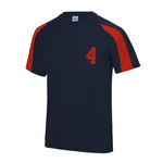 Load image into Gallery viewer, Kids Personalised Contrast Polyester Football Sports T-Shirt