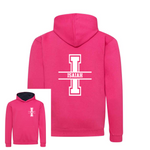 Load image into Gallery viewer, Personalised Kids Name & Initial Two Tone Hoodie, Custom Name Front And Back Team