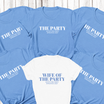 Load image into Gallery viewer, Wife Of The Party Personalised Hen Party Shirts (Blue)