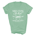 Load image into Gallery viewer, Personalised Hen Party T shirts Tying The Knot Bridal Party Shirts (Mint)