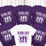 Load image into Gallery viewer, Personalised Hen Party Tshirts Mamma Mia Bridal Party Shirts (Purple)