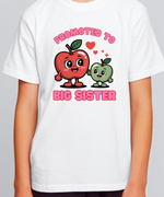 Load image into Gallery viewer, Promoted To Big Sister or Big Sister Again White Kids T-Shirt