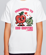 Load image into Gallery viewer, Promoted To Big Sister or Big Sister Again White Kids T-Shirt