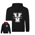 Load image into Gallery viewer, Personalised Kids Name & Initial Two Tone Hoodie, Custom Name Front And Back Team
