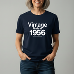 Load image into Gallery viewer, Custom Personalised Vintage Made In Your Year Unisex T-Shirt - Birthday Milestone Gift