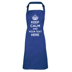 Load image into Gallery viewer, Personalised Keep Calm Bib Apron, Custom Text Apron
