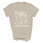 Load image into Gallery viewer, Personalised 'In Paris' Hen Party T-Shirts - Sand