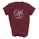 Load image into Gallery viewer, Mr and Mrs Personalised T-Shirts, Matching Newlywed Honeymoon Couple Shirts