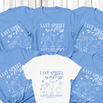 Load image into Gallery viewer, Last Spritz As A Miss Personalised Hen Party T-Shirts Blue
