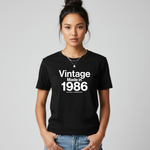 Load image into Gallery viewer, Custom Personalised Vintage Made In Your Year Unisex T-Shirt - Birthday Milestone Gift