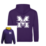 Load image into Gallery viewer, Personalised Kids Name & Initial Two Tone Hoodie, Custom Name Front And Back Team