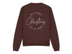 Load image into Gallery viewer, First Christmas As A Mrs Crew Neck Sweatshirt