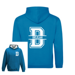Load image into Gallery viewer, Personalised Kids Name & Initial Two Tone Hoodie, Custom Name Front And Back Team