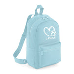 Load image into Gallery viewer, a blue backpack with a white logo on it