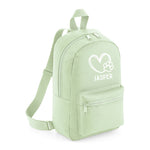 Load image into Gallery viewer, a green backpack with a white logo on it