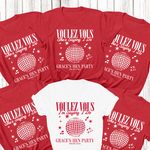 Load image into Gallery viewer, Personalised Hen Party Tshirts Disco Voulez Vous Saying I Do Bridal Party Shirts (Red)