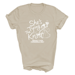Load image into Gallery viewer, Personalised Tying The Knot Hen Party Shirts (Sand)