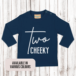Load image into Gallery viewer, Two Cheeky 2nd Birthday LONG SLEEVE Kids T-Shirt