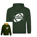Load image into Gallery viewer, Personalised American Football Kids Two Tone Hoodie Custom Name Front & Back