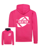 Load image into Gallery viewer, Personalised American Football Kids Two Tone Hoodie Custom Name Front & Back