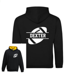 Load image into Gallery viewer, Personalised American Football Kids Two Tone Hoodie Custom Name Front & Back