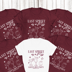Load image into Gallery viewer, Last Spritz As A Miss Personalised Hen Party T-Shirts Maroon