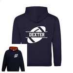 Load image into Gallery viewer, Personalised American Football Kids Two Tone Hoodie Custom Name Front & Back