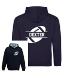 Load image into Gallery viewer, Personalised American Football Kids Two Tone Hoodie Custom Name Front & Back