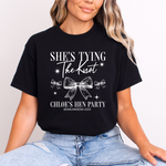Load image into Gallery viewer, Personalised Hen Party T shirts Tying The Knot Bridal Party Shirts (Black)