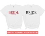 Load image into Gallery viewer, Custom Personalised Hen Party T shirts Bridal Role Red