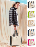Load image into Gallery viewer, Personalised Small Initial Monogram Large Jute Tote Bag