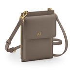 Load image into Gallery viewer, Personalised Initials Faux Leather Crossbody Phone Pouch Bag