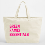 Load image into Gallery viewer, Custom Text Oversized Canvas Tote Bag Family Essentials