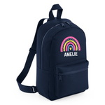 Load image into Gallery viewer, Personalised Rainbow Name Mini Backpack – 12 Colours