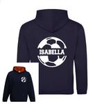 Load image into Gallery viewer, a hoodie with a picture of a soccer ball on it