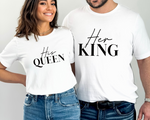 Load image into Gallery viewer, Her King His Queen Matching Couple T-shirt