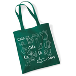 Load image into Gallery viewer, Cat Doodle Tote Bag UK | Cotton Reusable Shopper | Cat Lover Gift