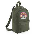 Load image into Gallery viewer, Personalised Rainbow Name Mini Backpack – 12 Colours
