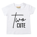 Load image into Gallery viewer, Two Cute Unisex Kids T-shirt Birthday