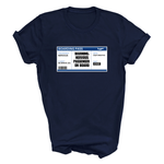 Load image into Gallery viewer, Nervous Flyer T-Shirt β Funny Aviation Boarding Pass Travel Top