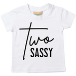 Load image into Gallery viewer, Two Sassy Unisex Kids T-shirt Birthday