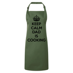 Load image into Gallery viewer, Keep Calm Dad Is Cooking Bib Apron