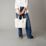 Load image into Gallery viewer, Personalised Initial Tote Bag Embroidered Canvas Work Travel Bag Gym Courtside