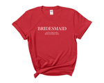 Load image into Gallery viewer, Custom Personalised Hen Party T shirts Bridal Role Red